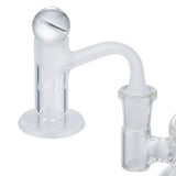 (BANGER SET) 14mm TERP SLURPER ENGRAVED DISH SPINNING SET - WHITE