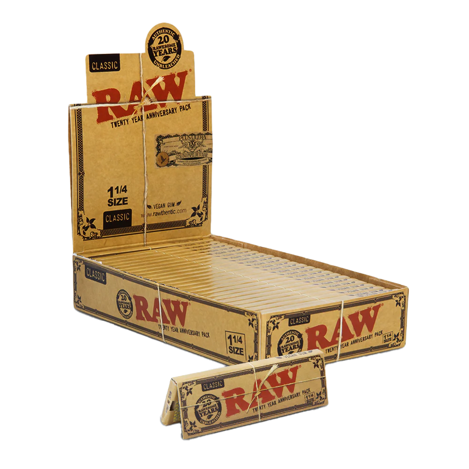 (PAPER) RAW CLASSIC PAPERS 1 ¼ - 24pk 20TH ANNIVERSARY EDITION