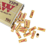 (TIP) RAW PRE ROLLED TIPS IN TIN 100CT