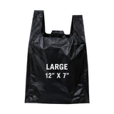 REUSABLE GROCERY BAG LARGE 12" X 7" 57 MIC 200CT - BLACK