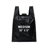 REUSABLE GROCERY BAG MEDIUM 10" X 5" 57 MIC 300CT - BLACK