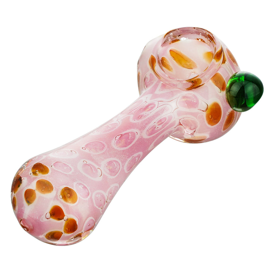 (HAND PIPE ) 5" SHINY DOTS PINK INSIDE - ASSORTED COLOR