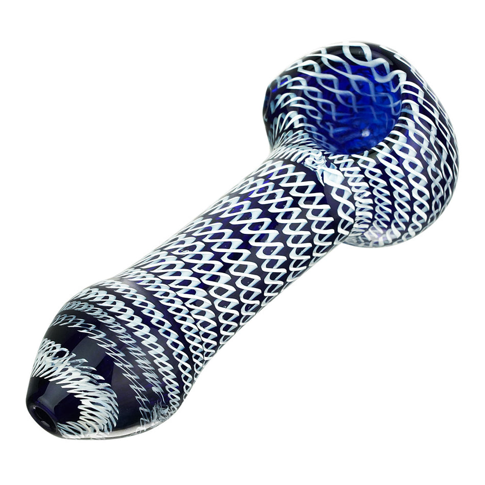 (HAND PIPE ) 4.5" WHITE THREAD ON BLUE BODY - ASSORTED COLOR