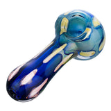 (HAND PIPE ) 3.5" SHINY PINK ON BLUE BODY - ASSORTED COLOR