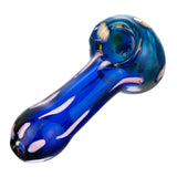(HAND PIPE ) 3.5" SHINY PINK ON BLUE BODY - ASSORTED COLOR