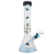 (SILICONE) STRATUS SEE THROUGH GLASS PERC - BLACK BLUE