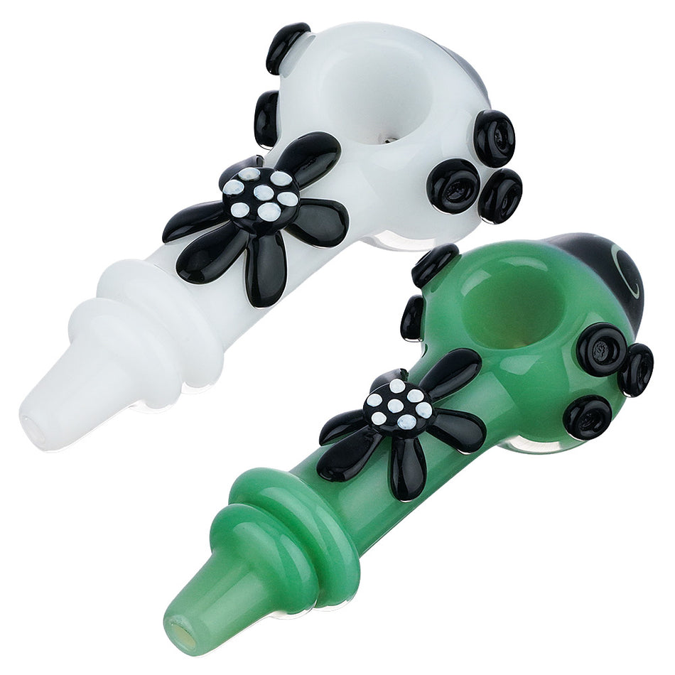 (HAND PIPE) 4.5" FLOWER ON BODY