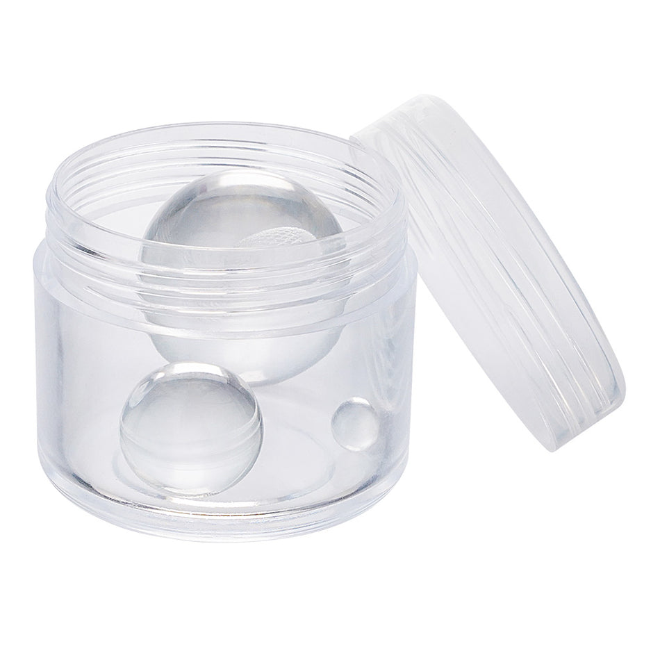 (BEADS SET) ENGRAVED DESIGN IN THE BALL 3CT IN A JAR