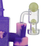 (SILICONE) 8" STARTUS HIVE HEX BEE RIG WITH SLURPER SET - ORCHID