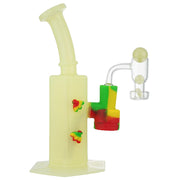 (SILICONE) 8" STARTUS HIVE HEX BEE RIG WITH SLURPER SET - RASTA