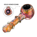 (HAND PIPE ) 4.5" GOLD HONEYCOMB