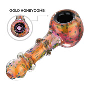 (HAND PIPE ) 4.5" GOLD HONEYCOMB