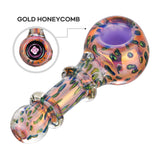 (HAND PIPE ) 4.5" GOLD HONEYCOMB