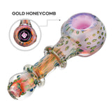 (HAND PIPE ) 4.5" GOLD HONEYCOMB