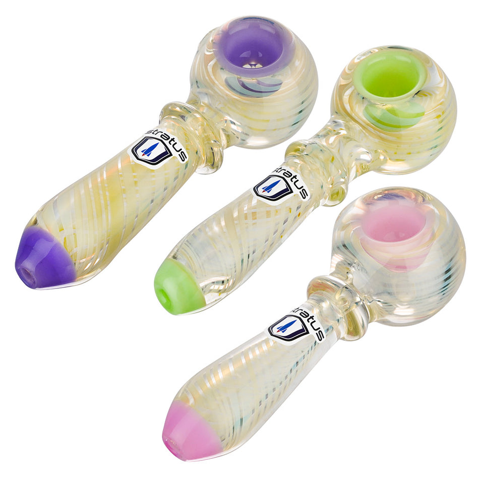 (HAND PIPE ) 4" SILVER COLOR CHANGE - LIME