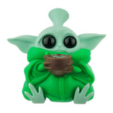 (RIG) 5" SILICONE YODA - DARK GREEN