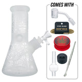 (WATER PIPE) 8" KTOO BEAKER SET ST250 - WHITE