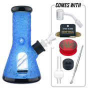 (WATER PIPE) 8" KTOO BEAKER SET ST251 - BLUE