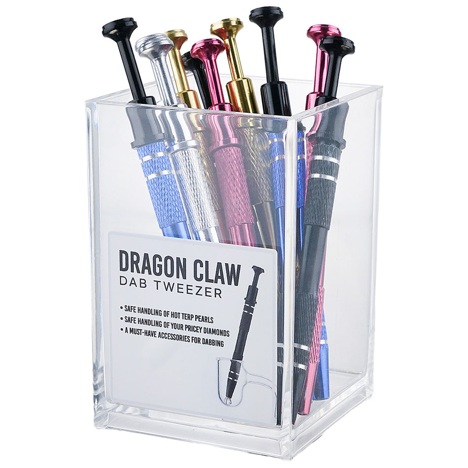 (TWEEZER) DRAGON CLAW (DAB TWEEZER) SET 10CT - ASSORTED COLOR
