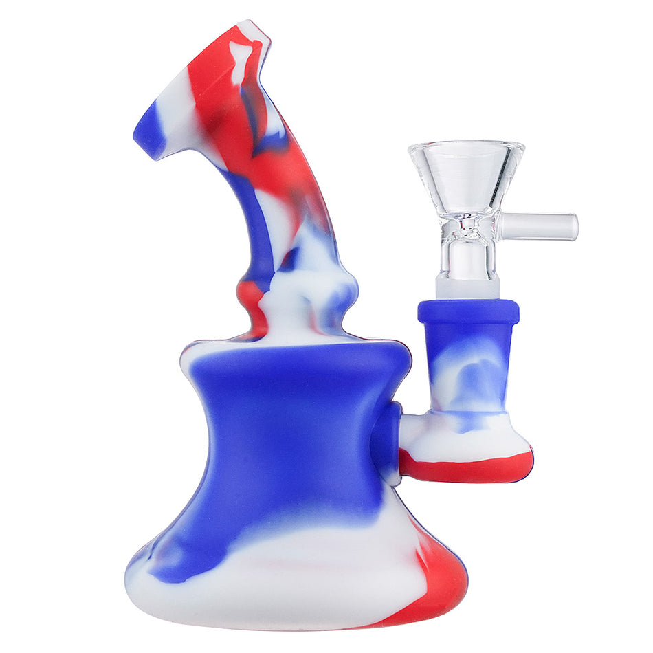 (RIG) 5" SILICONE RIG - BLUE WHITE