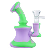 (RIG) 5" SILICONE RIG - PINK GREEN