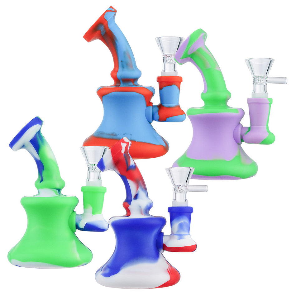 (RIG) 5" SILICONE RIG - BLUE WHITE