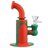 (WATER PIPE) 6.3" SILICON - RED GREEN