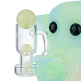 (RIG) 5" SILICONE YODA WITH SPINNING SET - AQUA GLOW