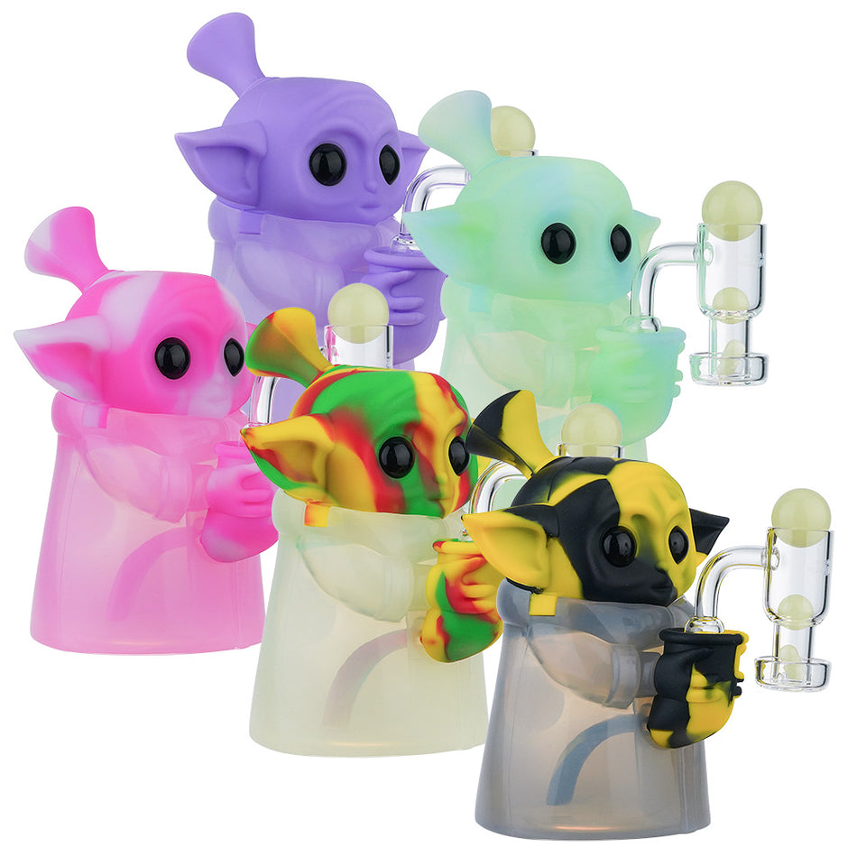 (RIG) 5" SILICONE YODA WITH SPINNING SET - RASTA