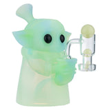 (RIG) 5" SILICONE YODA WITH SPINNING SET - AQUA GLOW