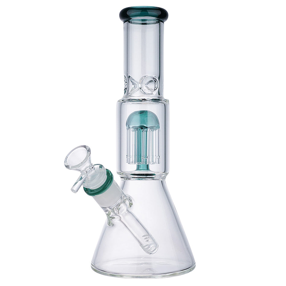(WATER PIPE) 10" TREE PERC BEAKER - TEAL