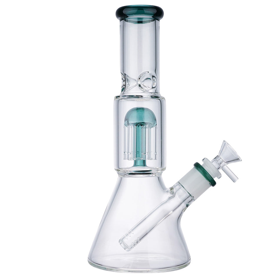 (WATER PIPE) 10" TREE PERC BEAKER - TEAL
