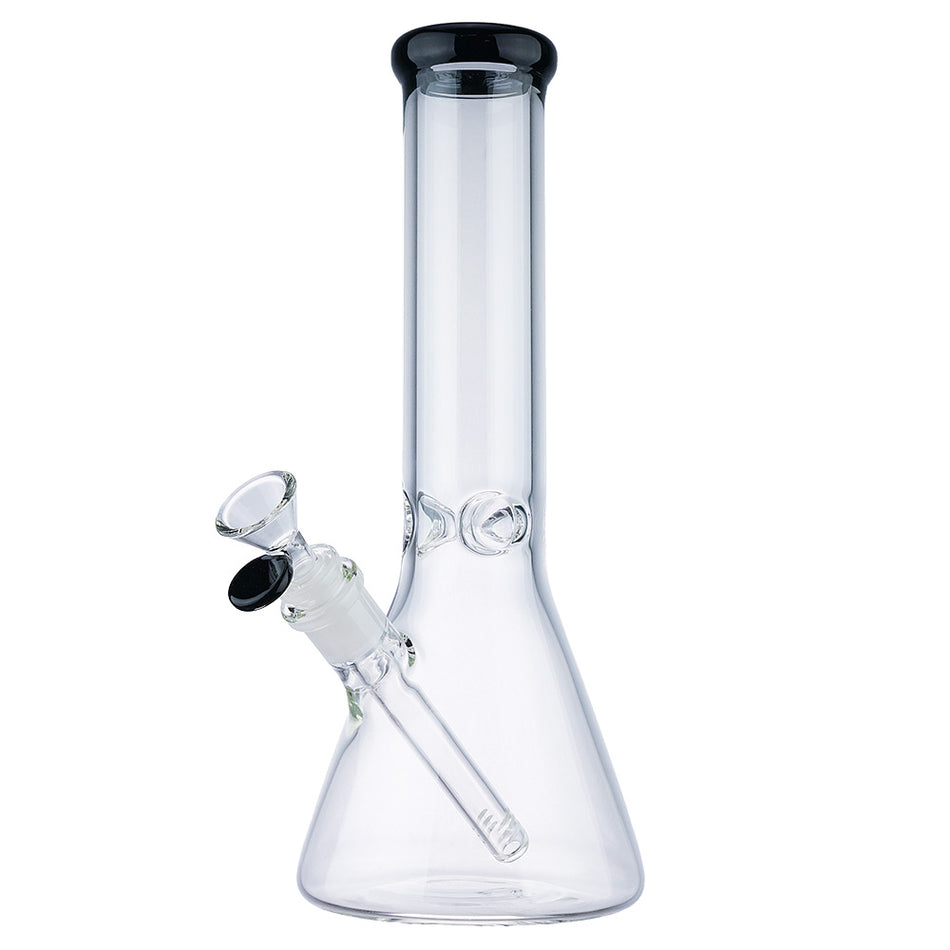 (WATER PIPE) 12" 7mm BEAKER - BLACK