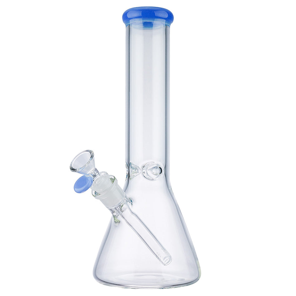 (WATER PIPE) 12" 7mm BEAKER - JADE BLUE