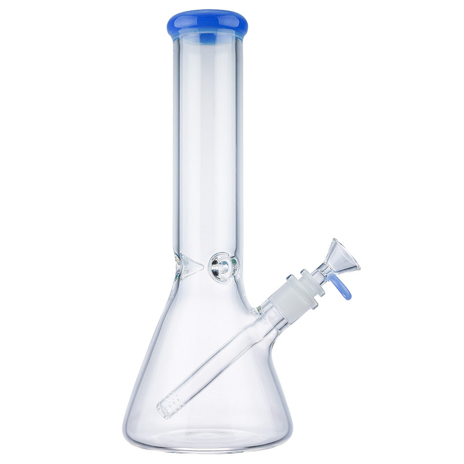 (WATER PIPE) 12" 7mm BEAKER - JADE BLUE