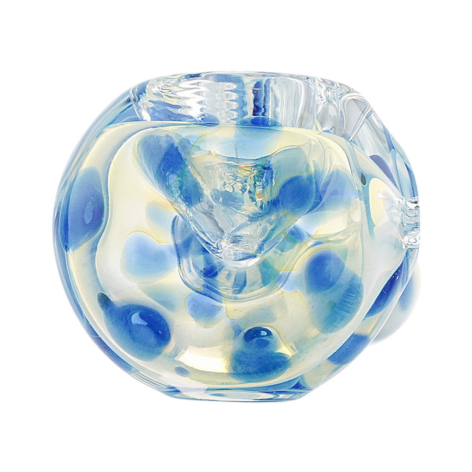 (HAND PIPE) 3.5" SHINY BLUE DOTS