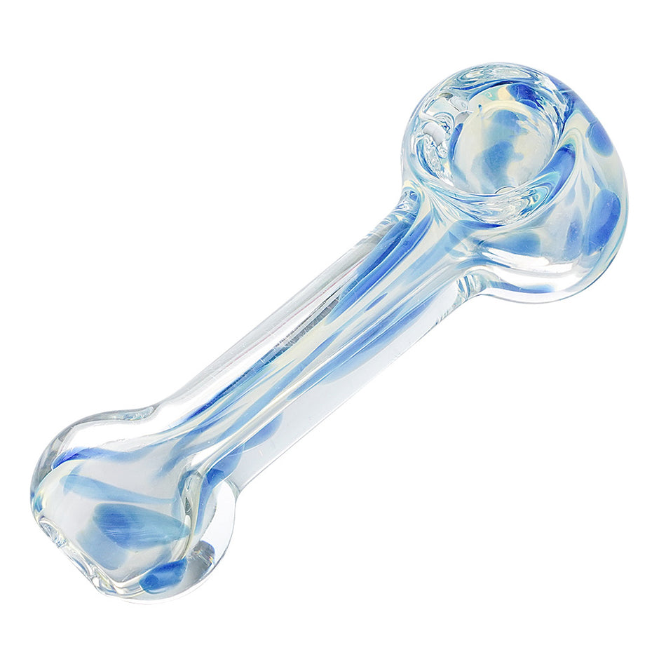 (HAND PIPE) 3.5" SHINY BLUE DOTS