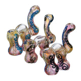 (BUBBLER) GOLD FUMED DOUBLE BUBBLER - ASSORTED