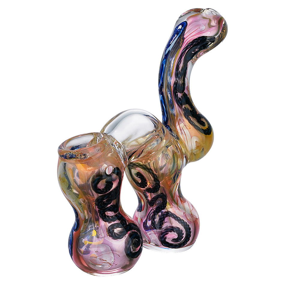 (BUBBLER) GOLD FUMED DOUBLE BUBBLER - ASSORTED