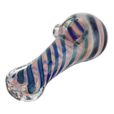 (HAND PIPE) 3.5" SHINNY INSIDE SWIRL COLOR LINE - BLUE