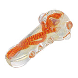 (HAND PIPE) 4" EXTRA HEAVY SPOON PIPE - ORANGE