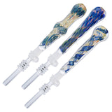 (NECTAR STRAW) RIBBON INSIDE WITH 10mm TIP - BLUE