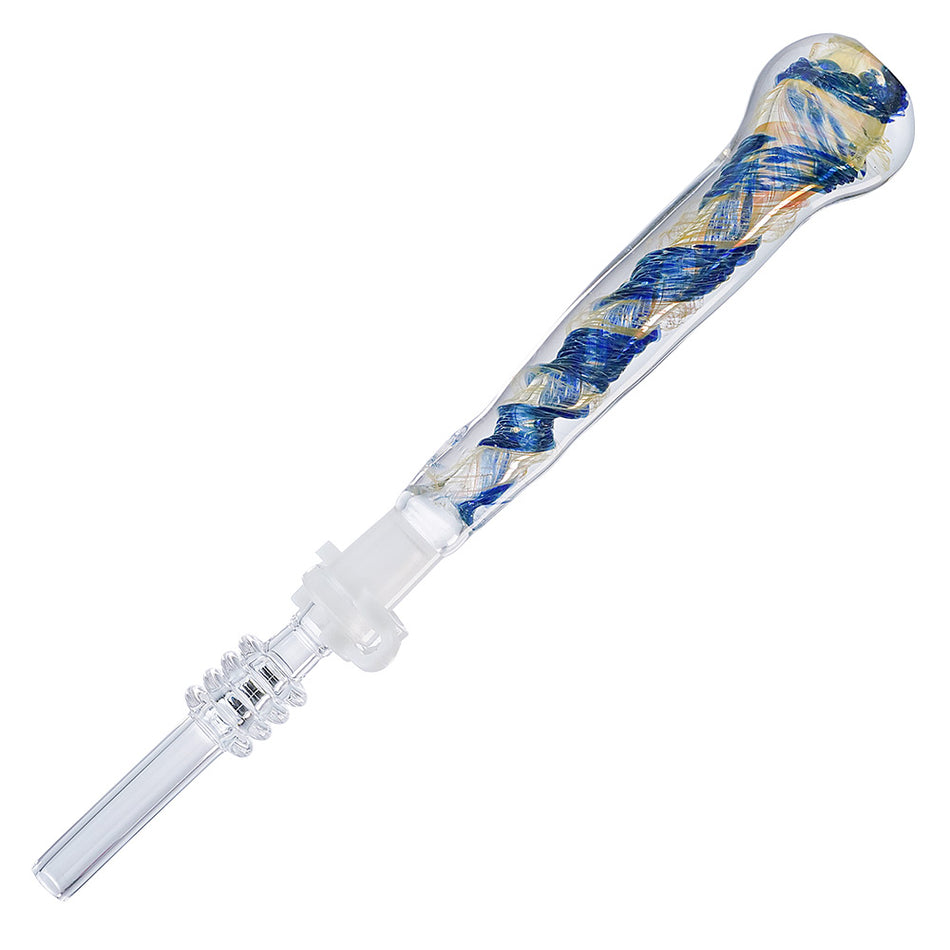 (NECTAR STRAW) RIBBON INSIDE WITH 10mm TIP - BLUE