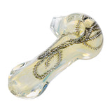 (HAND PIPE) 4" COLOR ROD SILVER FUMED