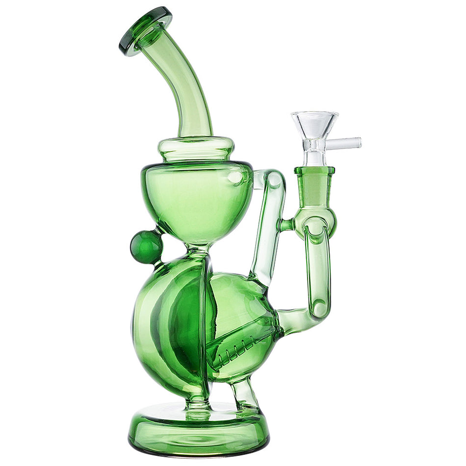 (RECYCLER) 9.5" BIOSPHERE COLOR TUBING - GREEN