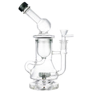 (WATER PIPE) 9.5" DOUBLE PERC - BLACK GRAY