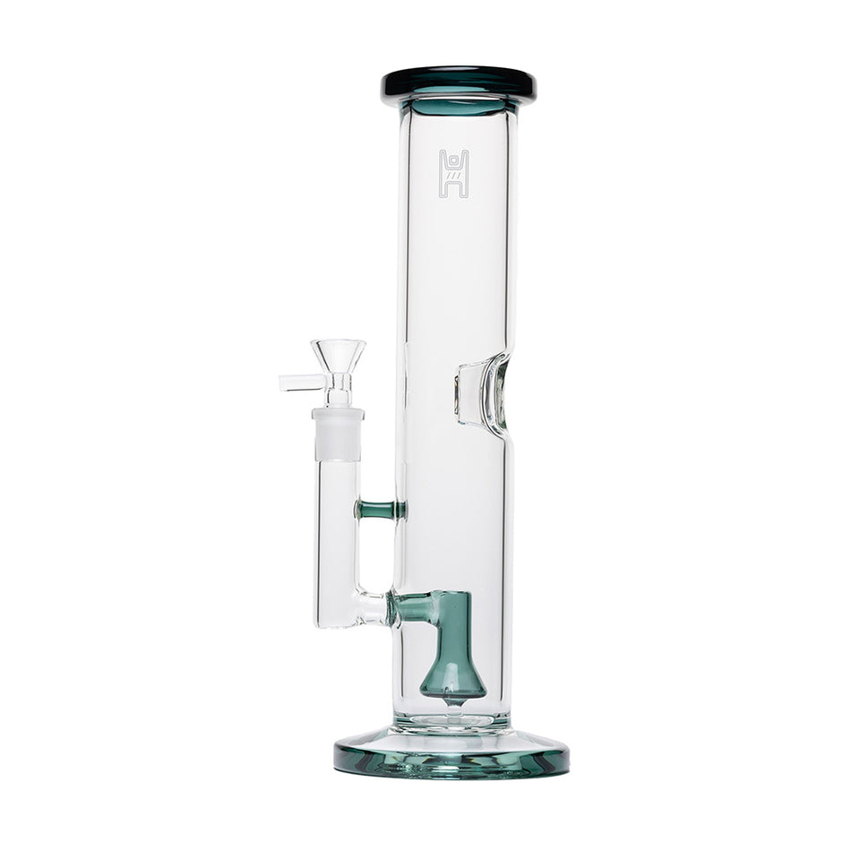 (WATER PIPE) 12" HUMAN GRADE TUBE - LAKE GREEN ACCENT