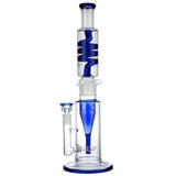 (WATER PIPE) 16" WATER DROP FREEZABLE SCIENTIFIC GLASS - BLUE