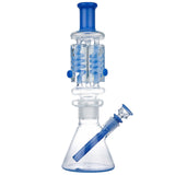 (WATER PIPE) 13" TRIPLE COIL FREEZABLE - JADE BLUE