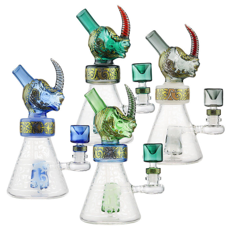 (RIG) 8" RHINO GOLD DECAL - GREY